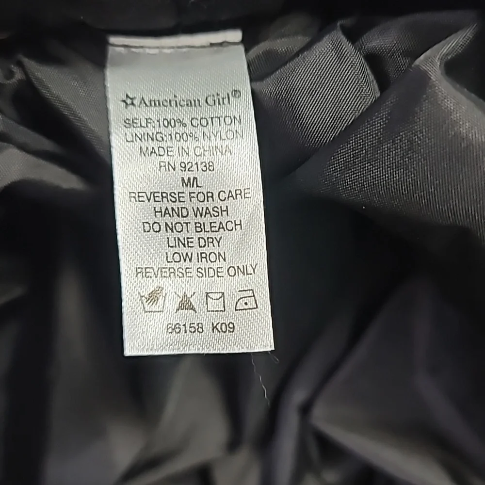Girls American Girl Rebecca‎ Black Velvet Bucket Hat - Gently pre-loved